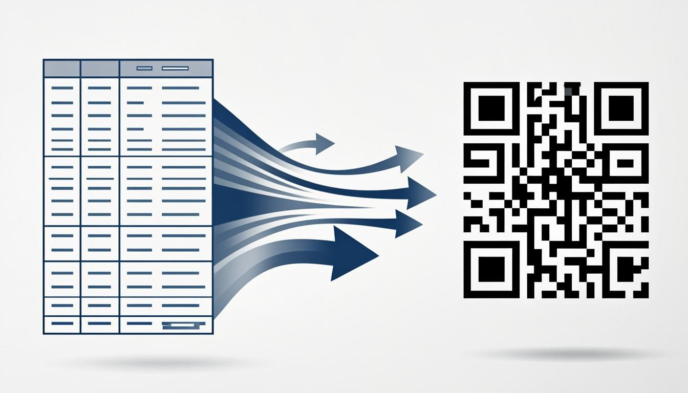 Bulk QR code workflow — CSV data import to multiple QR codes with batch download