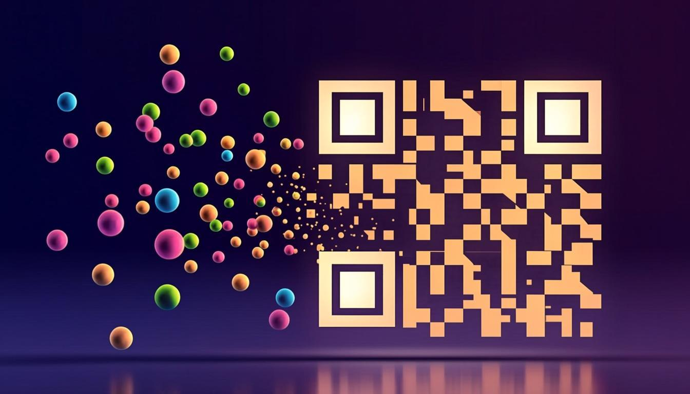 QR code generation process — URL to QR code conversion with multiple QR types