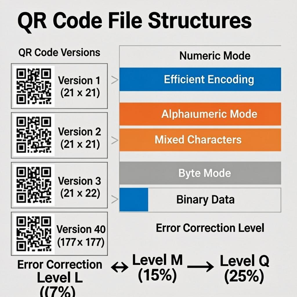 qr code file formats — key concepts diagram