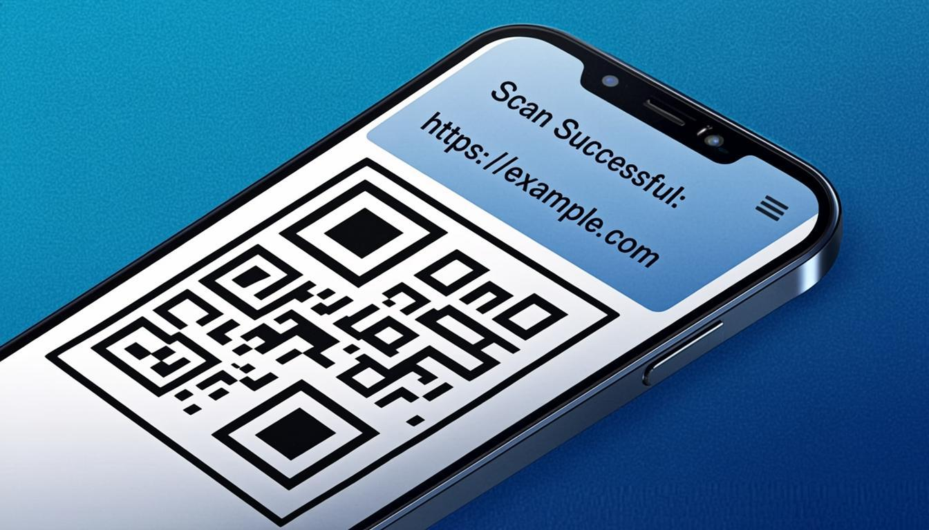 QR code scanner — smartphone camera scanning QR code with instant decode