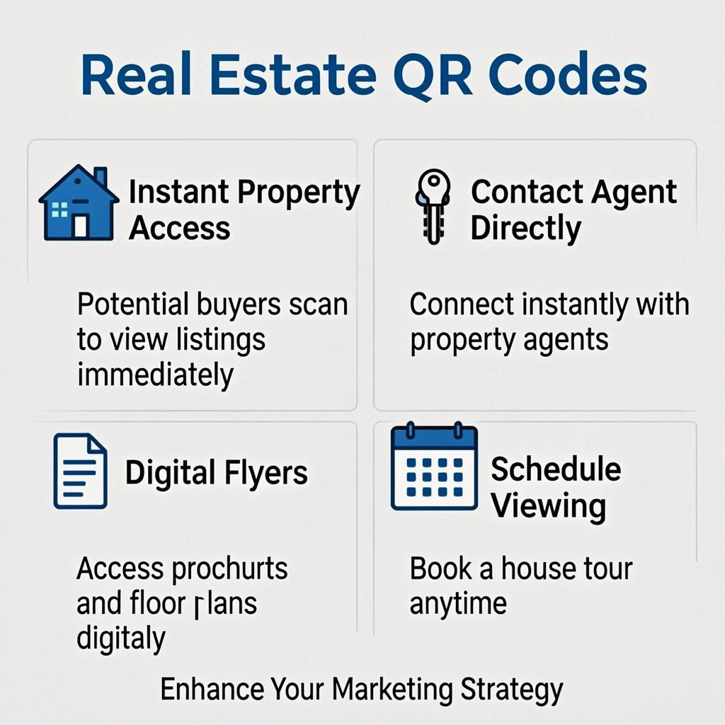 qr codes for real estate — key concepts diagram