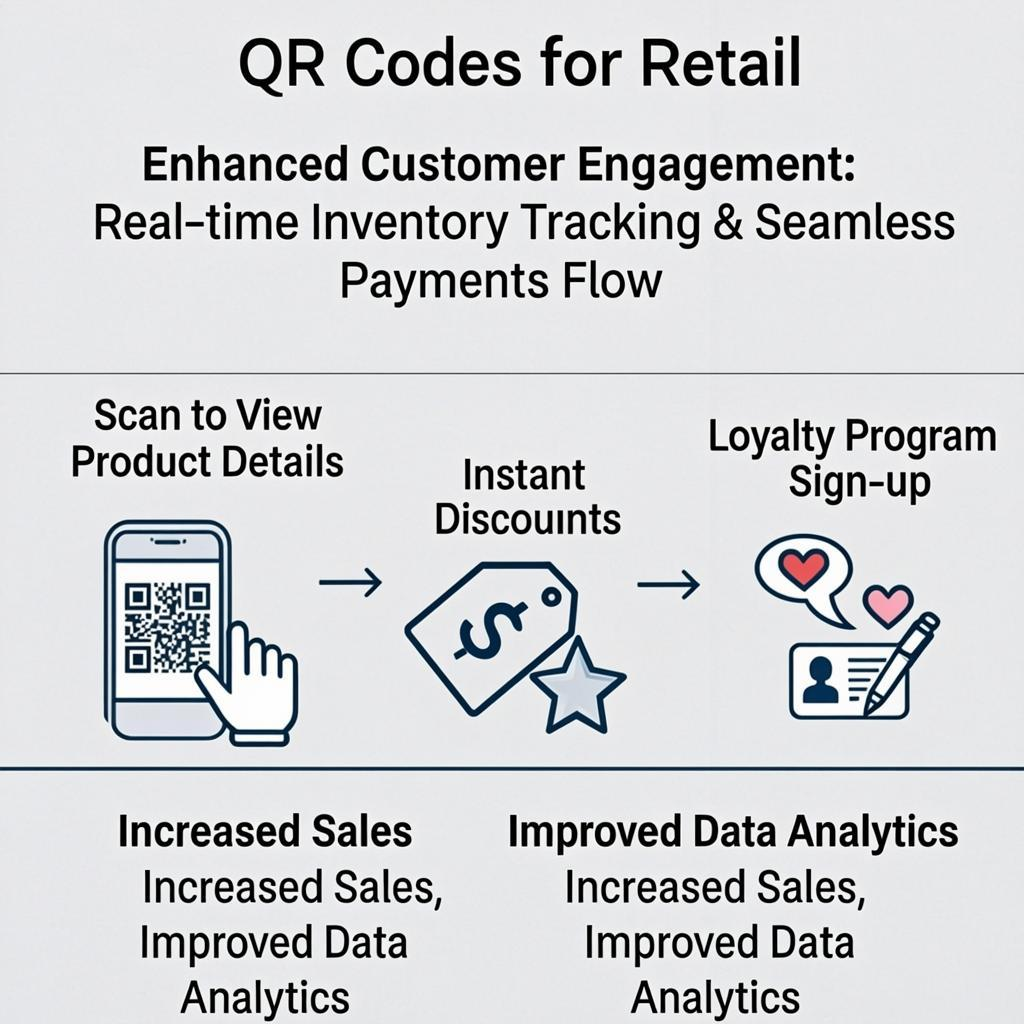 qr codes for retail — key concepts diagram