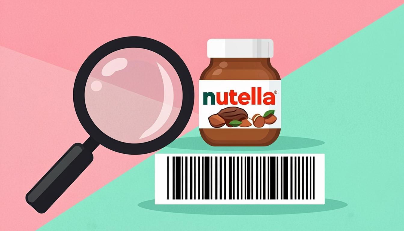 Barcode lookup tool — typing an EAN-13 number into a search box to find product details