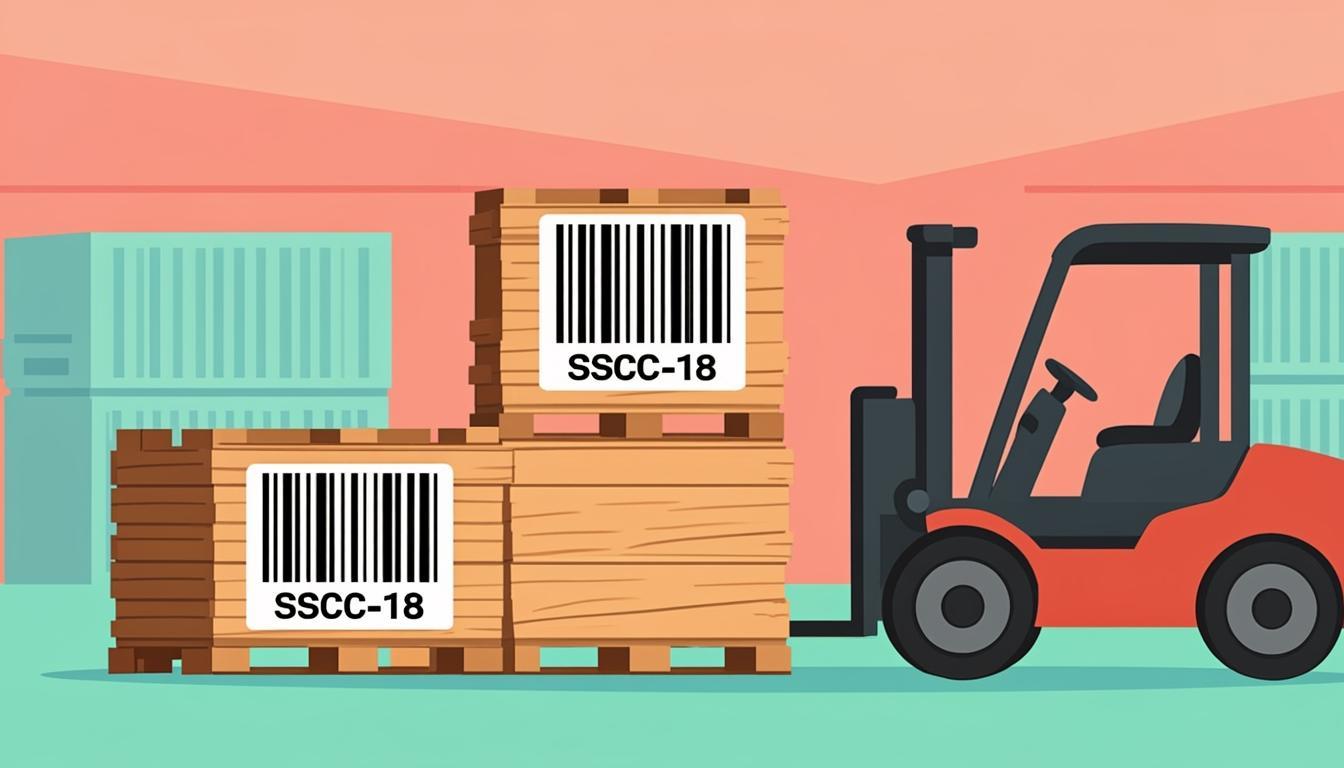 Free SSCC-18 serial shipping container code generator producing pallet barcode labels — GS1 logistics unit barcode creator